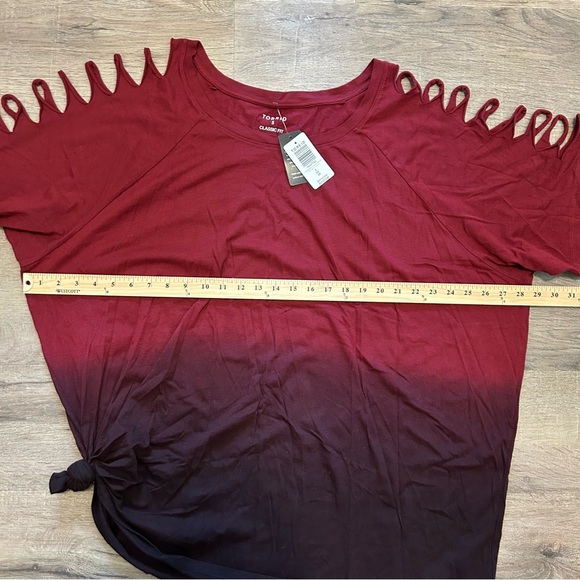 Torrid Classic Fit Burgundy Top 100% Cotton 5X NWT - Picture 5 of 12